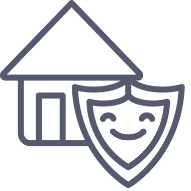 Koruma kalkanı web simgesi, basit vektör illüstrasyonu 