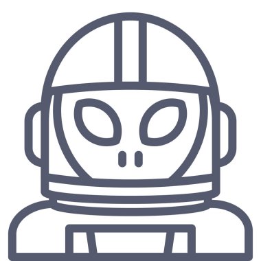 Astronot. Web simgesi basit illüstrasyon