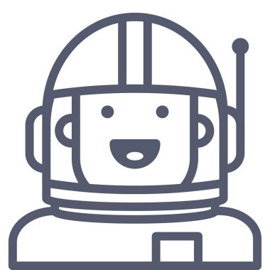 Astronot. Web simgesi basit illüstrasyon