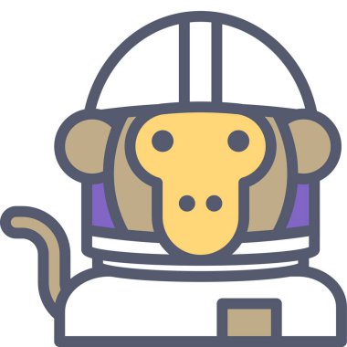 Astronot. Web simgesi basit illüstrasyon