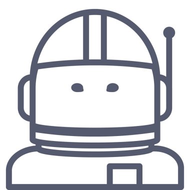 Astronot. Web simgesi basit illüstrasyon
