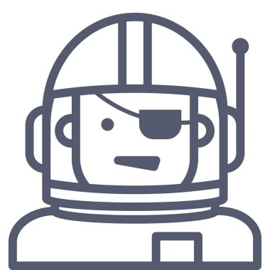 Astronot. Web simgesi basit illüstrasyon