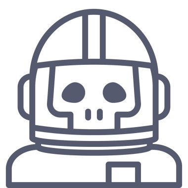 kafatası simgesi, vektör illüstrasyonu beyaz arkaplanda izole edildi