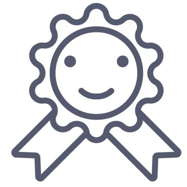 ödül web simgesi, basit vektör çizimi beyaz arkaplanda izole edildi