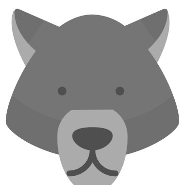 Ayı ağı simgesi, basit vektör illüstrasyonu