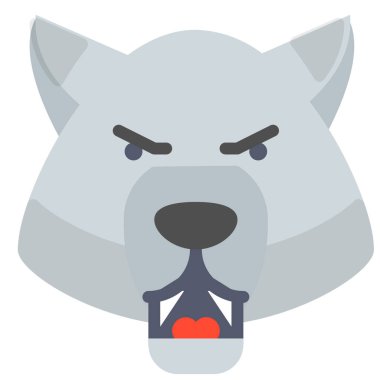 Ayı ağı simgesi, basit vektör illüstrasyonu