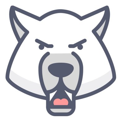 Ayı ağı simgesi, basit vektör illüstrasyonu