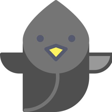 Penguen. Web simgesi basit illüstrasyon