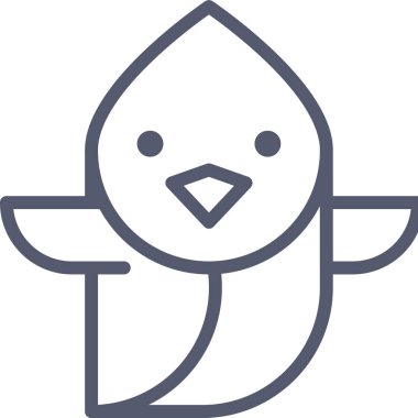 Kuş. Web simgesi basit illüstrasyon