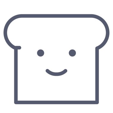 ekmek web simgesi, basit vektör illüstrasyonu 