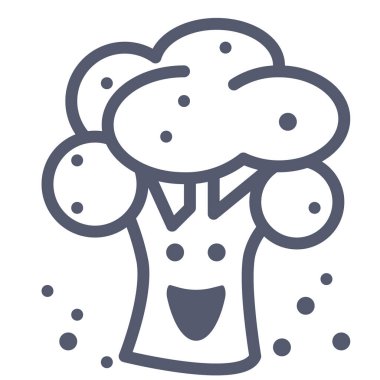 Mantar. Web simgesi basit illüstrasyon