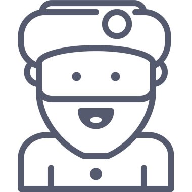 karakter web simgesi, basit vektör illüstrasyonu 