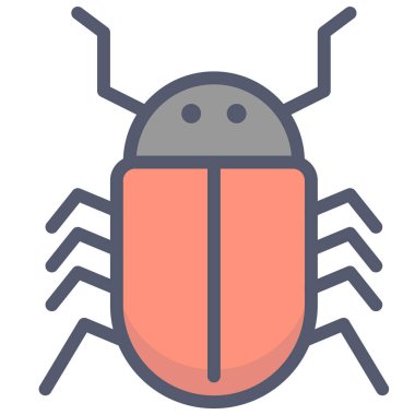 Virüs ya da hata web simgesi, basit vektör illüstrasyonu