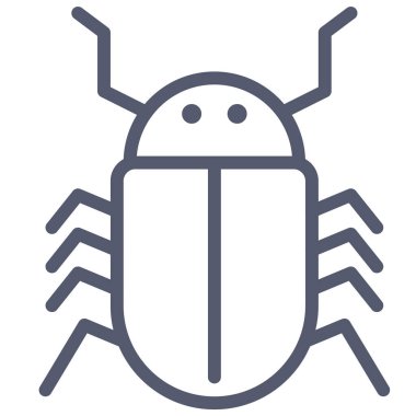 Virüs ya da hata web simgesi, basit vektör illüstrasyonu