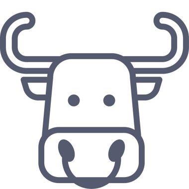 Boğa ağı simgesi basit illüstrasyon  