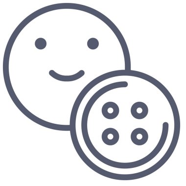 Şirin yüz ifadesi. Basit tasarım