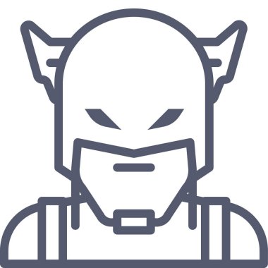 Uzaylı. Web simgesi vektör illüstrasyonu