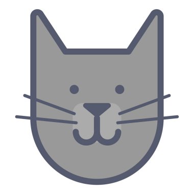 Kedi. Web simgesi basit illüstrasyon