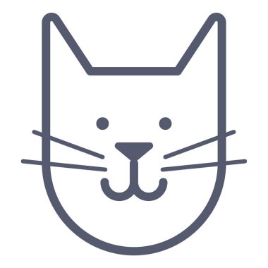 Kedi. Web simgesi basit illüstrasyon