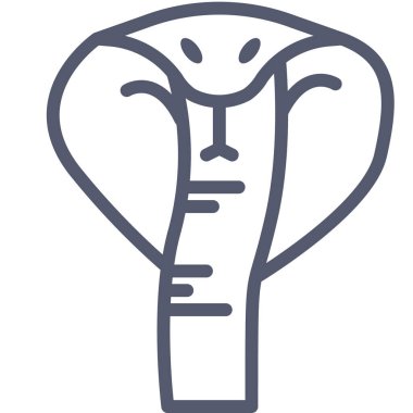 kobra web simgesi, vektör illüstrasyonu 