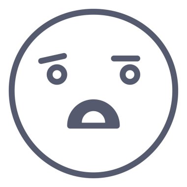 kafası karışık emoji simgesi, vektör illüstrasyonu beyaz arkaplanda izole