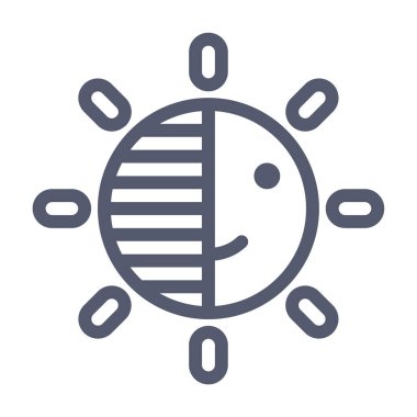 parlaklık web simgesi, basit vektör illüstrasyonu    