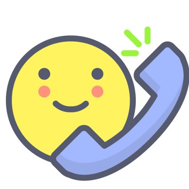 Gülümse. Web simgesi basit illüstrasyon