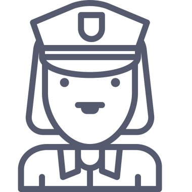 Kadın. Web simgesi basit illüstrasyon