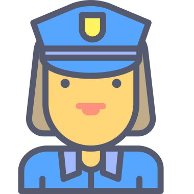 Kadın. Web simgesi basit illüstrasyon