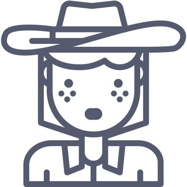 Batı web simgesi, basit vektör illüstrasyonu