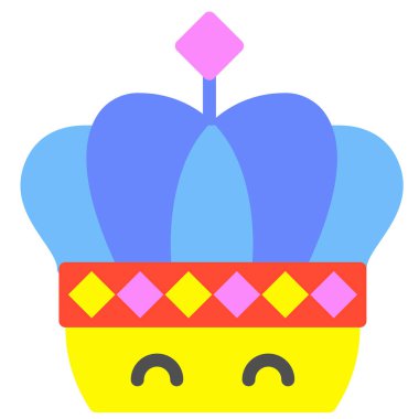 Taç. Web simgesi vektör illüstrasyonu