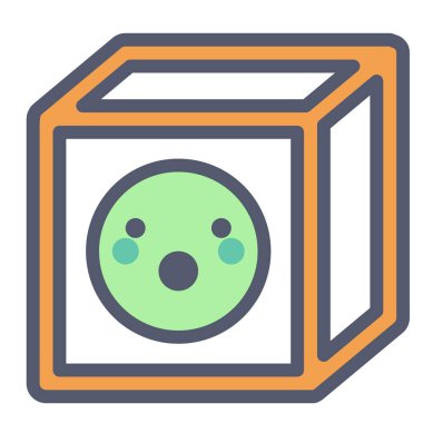 Bilim web simgesi, basit vektör illüstrasyonu