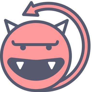 devil character icon, vector illustration isolated on white background 