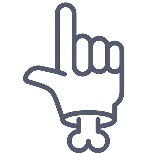 Hand Met Vinger Pictogram Vector Illustratie — Stockvector