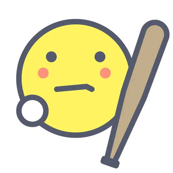 Ikona Baseballové Míče Vektorová Ilustrace — Stockový vektor