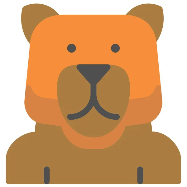 Bear Web Icon Simple Vector Illustration — Stock Vector