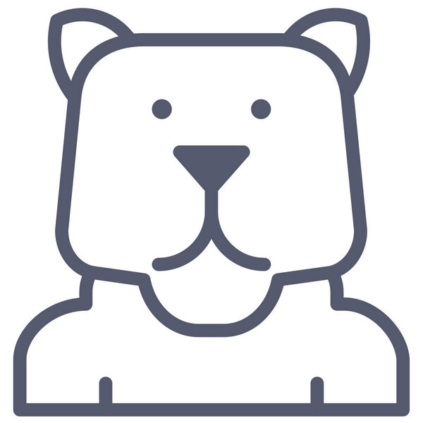 bear web icon, simple vector illustration