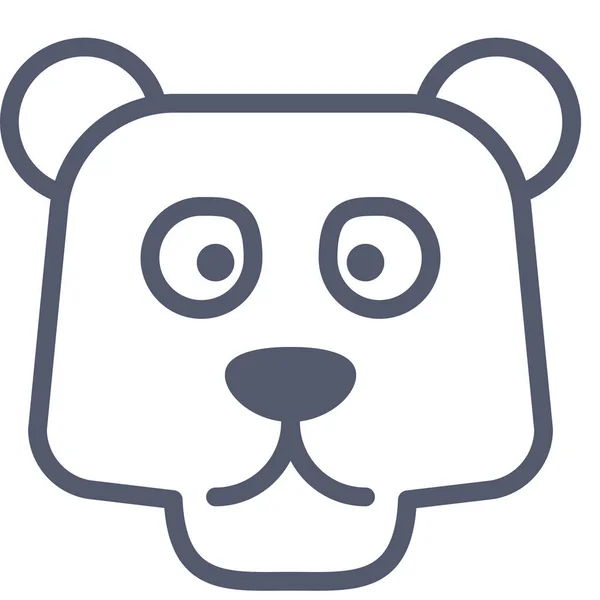Niedźwiedź Web Ikona Prosty Wektor Ilustracja — Wektor stockowy