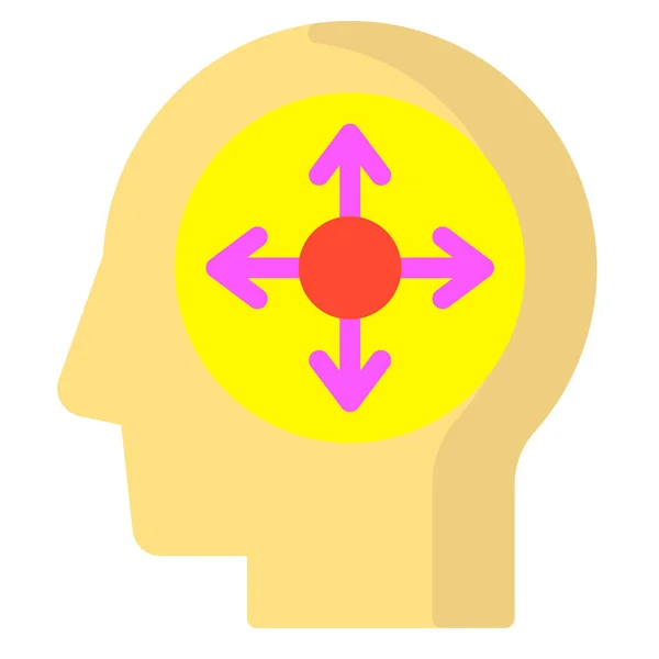 Ikona Sieci Mózgu Prosty Wektor Ilustracji — Wektor stockowy