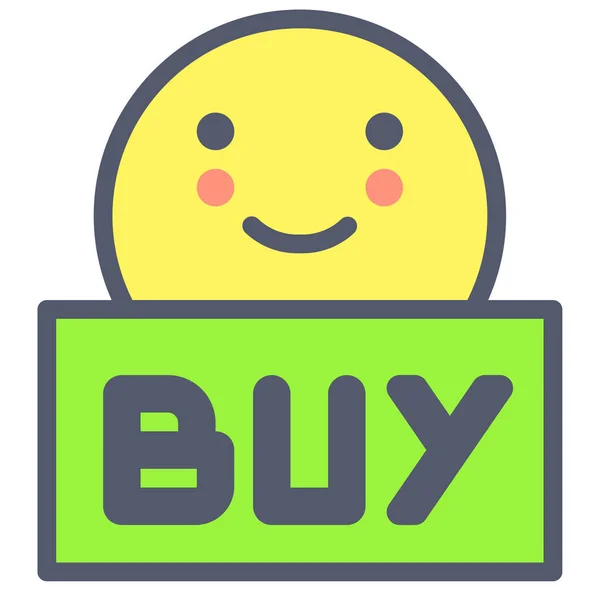 Emoji Icona Web Semplice Illustrazione — Vettoriale Stock