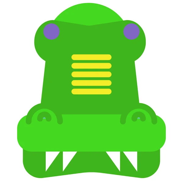 Icône Web Crocodile Illustration Simple — Image vectorielle