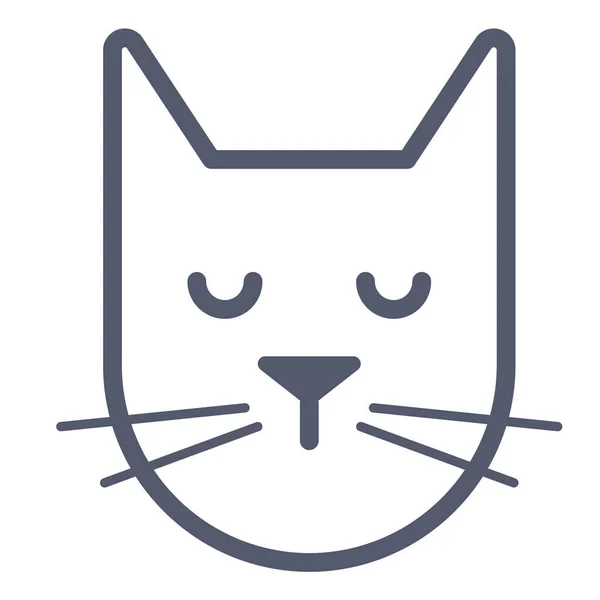 Cat Face Icon Vector Illustration Stock Illustration