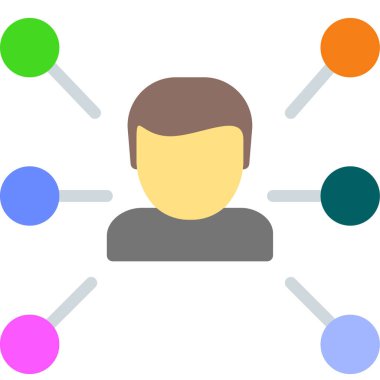 kullanıcı simgesi. Bu düz yuvarlak kare düğme pürüzsüz mavi renkler kullanır ve beyaz arkaplanda izole edilir.