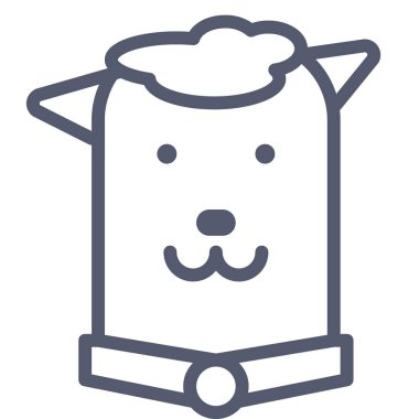 Koyun. Web simgesi vektör illüstrasyonu