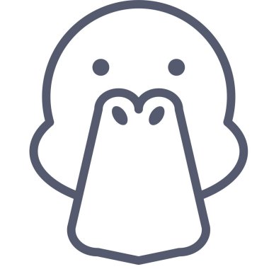 şirin kuş ağı simgesi, vektör illüstrasyonu