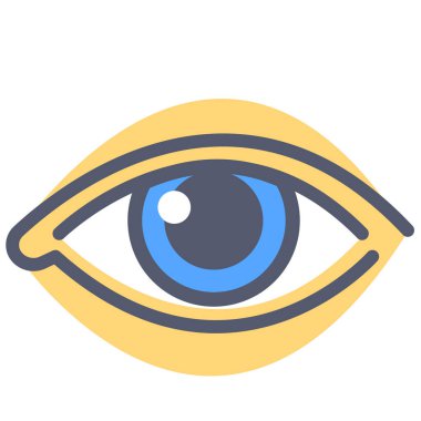 Göz. Web simgesi basit illüstrasyon