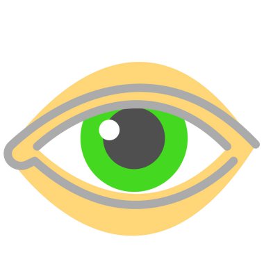 Göz. Web simgesi basit illüstrasyon