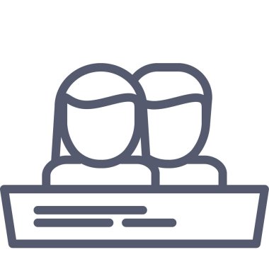 Ana hatları insanların Avatar vektör çizimi. beyaz arkaplanda izole