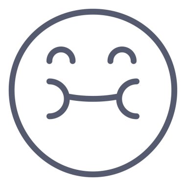 şişman emoji simgesi, vektör çizimi beyaz arkaplanda izole edildi
