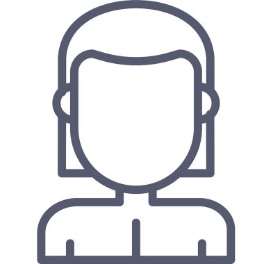 kullanıcı profili simgesi, basit vektör illüstrasyonu 